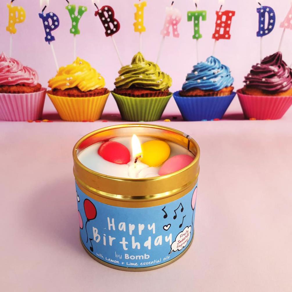 Bomb Cosmetics Happy Birthday Tin Candle Extra Image 1